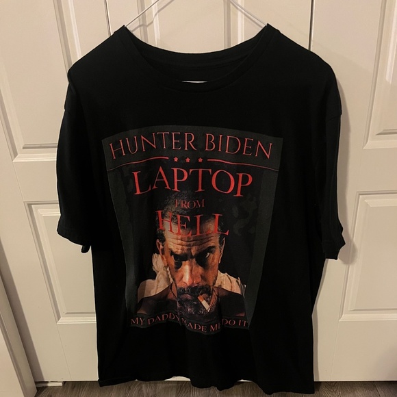 Hunter Biden MAGA "Laptop From Hell" T-Shirt Large - Picture 2 of 6
